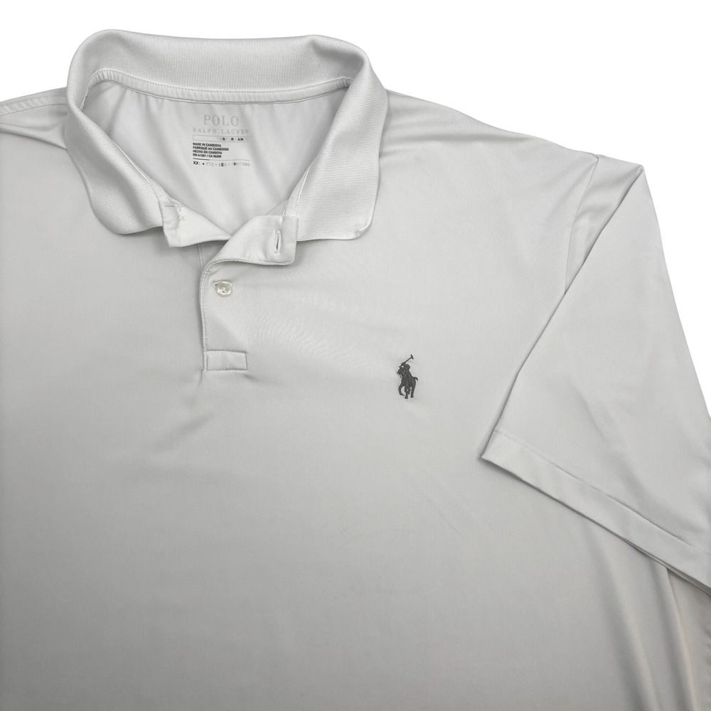 Polo Ralph Lauren Performance Shirt Mens XXL White Short Sleeve Golf Polo Pony